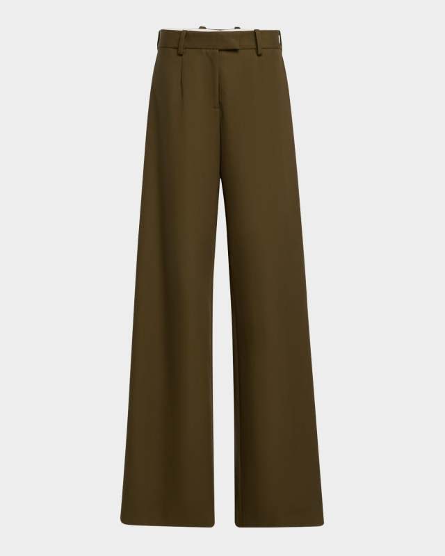 Tenley Mid-Rise Wide-Leg Trousers